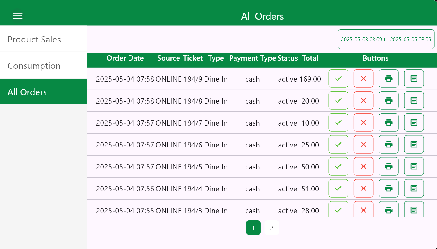 GK POS All Orders